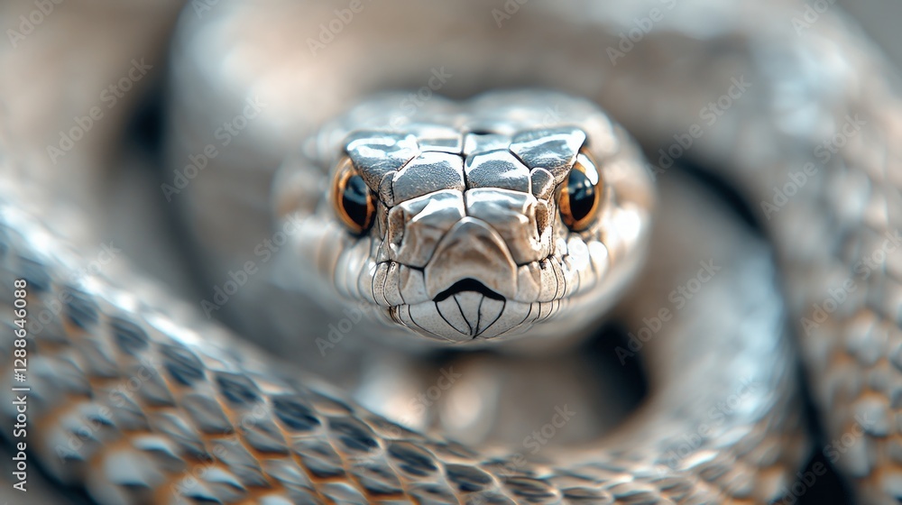 Obraz premium a close-up shot of a snake looking at the camera.