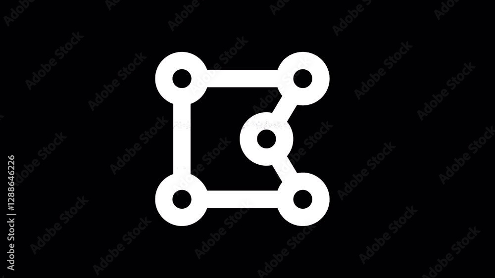 Icon draw polygon is distorted. Glitch. Noise, chromatic aberration, geometric distortion. Transparent background, looped. In-Out looped. Alpha BW at the end Icon draw polygon is distorted. Glitch. Noise, chromatic aberration, geometric distortion. Transparent background, looped. In-Out looped. Alpha BW at the end