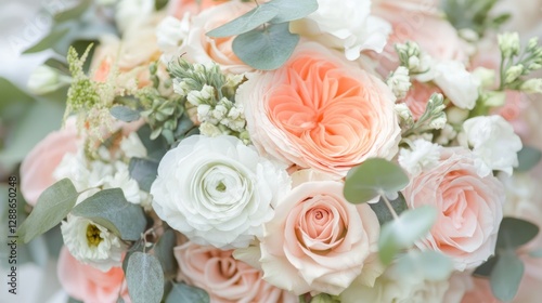 Beautiful floral bouquet with soft pastel colors