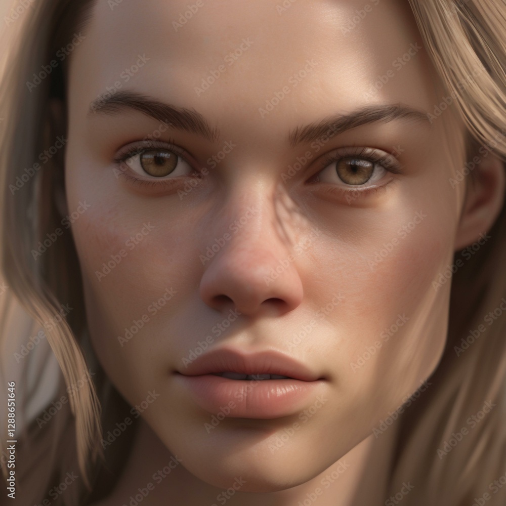 A highly detailed, hyper-realistic close-up portrait of an AI-generated human face. This digital artwork features lifelike skin textures, expressive eyes, and natural lighting. A highly detailed, hyper-realistic close-up portrait of an AI-generated human face. This digital artwork features lifelike skin textures, expressive eyes, and natural lighting.