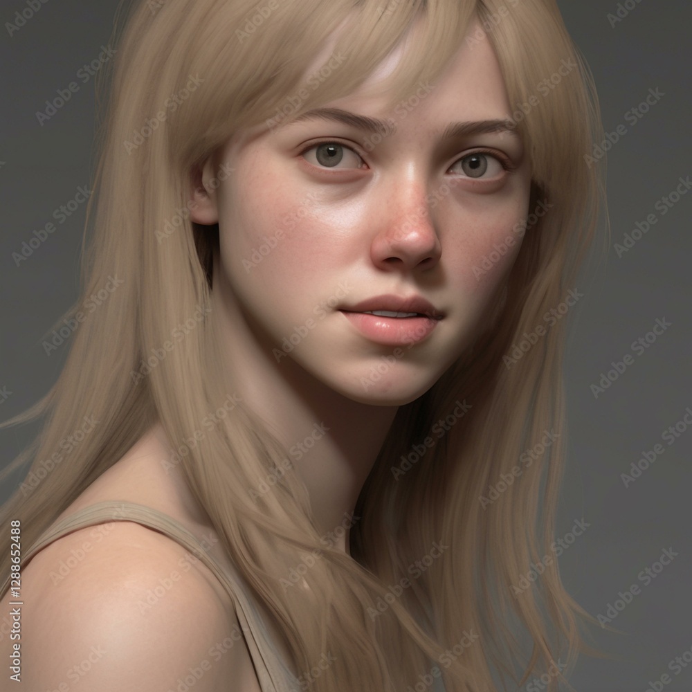 A highly detailed, hyper-realistic close-up portrait of an AI-generated human face. This digital artwork features lifelike skin textures, expressive eyes, and natural lighting. A highly detailed, hyper-realistic close-up portrait of an AI-generated human face. This digital artwork features lifelike skin textures, expressive eyes, and natural lighting.