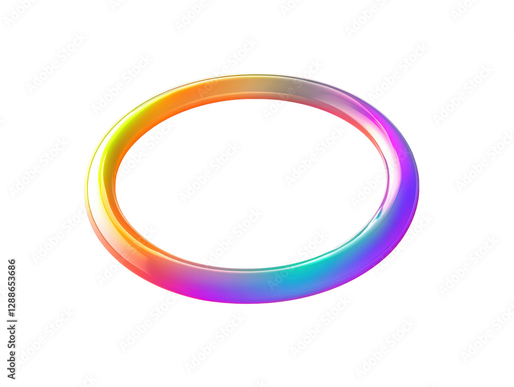 Colorful abstract circular shape, white background Colorful abstract circular shape, white background
