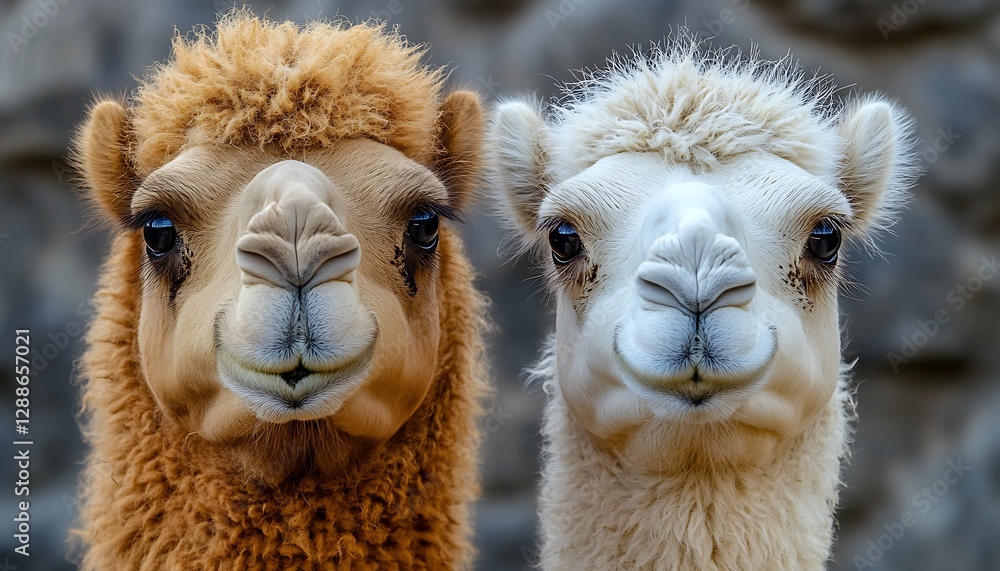 Obraz premium Two Camels Close Up