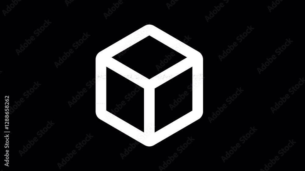 Icon dice d6 is distorted. Glitch. Noise, chromatic aberration, geometric distortion. Transparent background, looped. In-Out looped. Alpha BW at the end Icon dice d6 is distorted. Glitch. Noise, chromatic aberration, geometric distortion. Transparent background, looped. In-Out looped. Alpha BW at the end