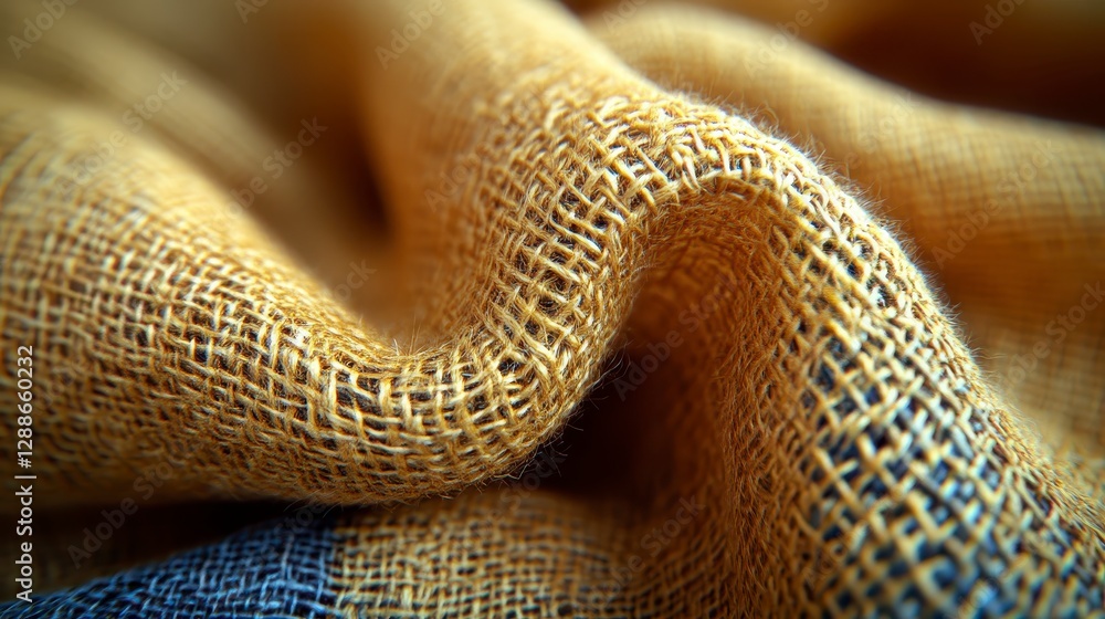 Fototapeta premium A Close Up Of Woven Fabric Showing Texture And Detail