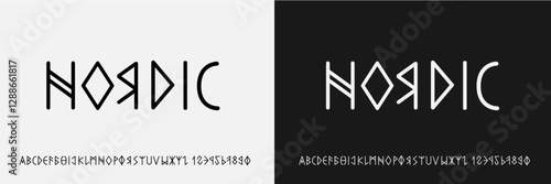 Modern Geometric Font. Uppercase and Number. Lettering Fashion Designs. Typography sans serif fonts for design vector illustration