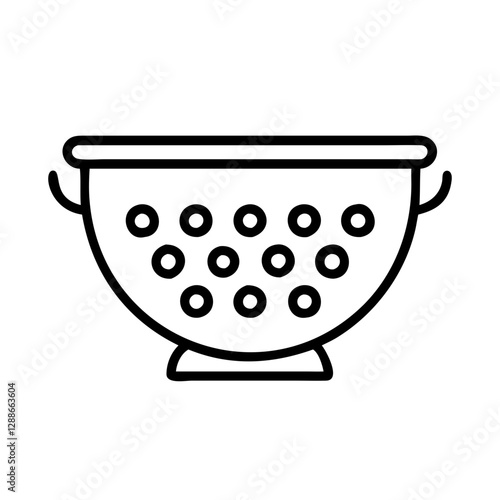 colander icon, colander line art - simple line art of colander, perfect for colander logos and icons