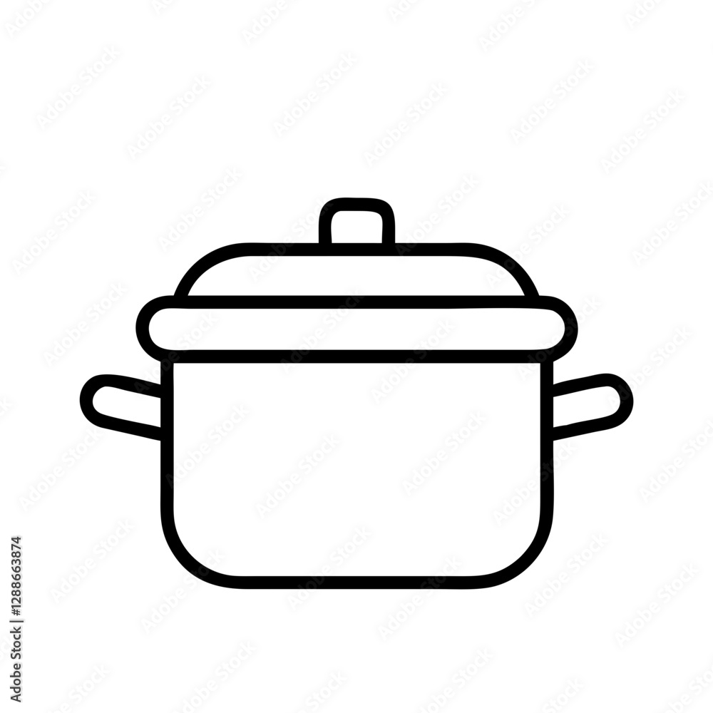 cooking pot icon, cooking pot line art - simple line art of cooking pot, perfect for cooking pot logos and icons cooking pot icon, cooking pot line art - simple line art of cooking pot, perfect for cooking pot logos and icons