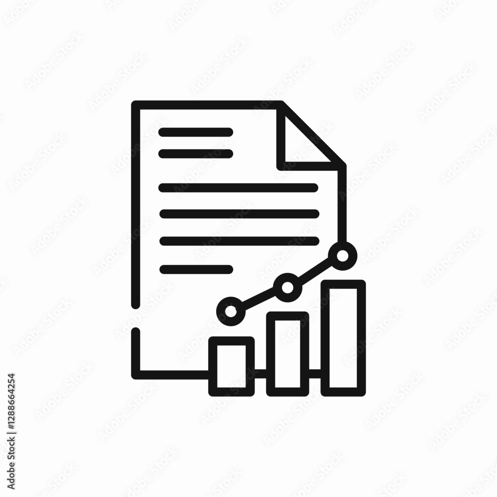 Financial report icon vector sign Financial report icon vector sign