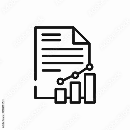 Financial report icon vector sign