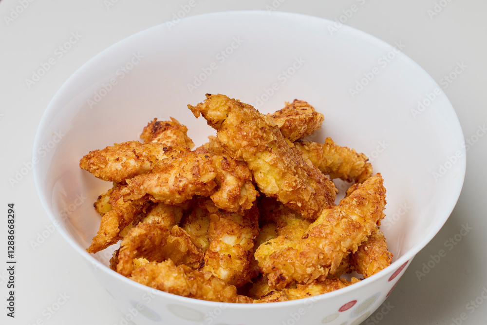 chicken croquettes in a bowl on a table chicken croquettes in a bowl on a table