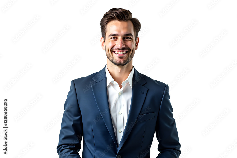 Young businessman portrait smiling warmly. Isolated on transparent background. Professional headshot for corporate profile, website, resume. Clean, modern, photorealistic. Young businessman portrait smiling warmly. Isolated on transparent background. Professional headshot for corporate profile, website, resume. Clean, modern, photorealistic.