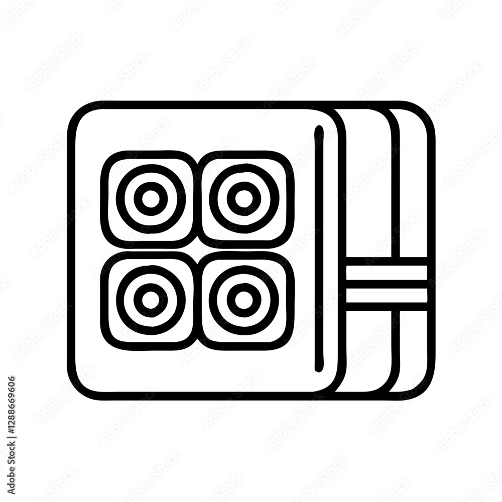 sushi mat icon, sushi mat line art - simple line art of sushi mat, perfect for sushi mat logos and icons sushi mat icon, sushi mat line art - simple line art of sushi mat, perfect for sushi mat logos and icons