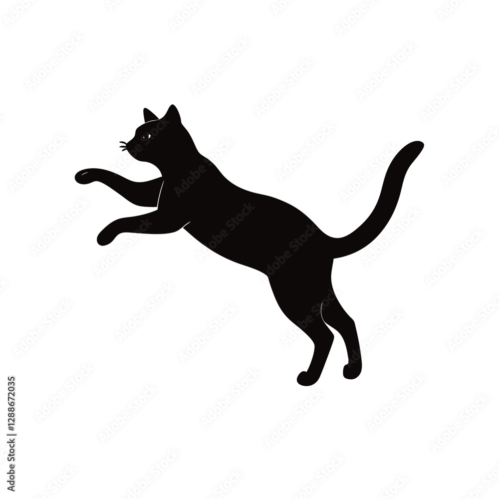 jumping cat vector illustration jumping cat vector illustration