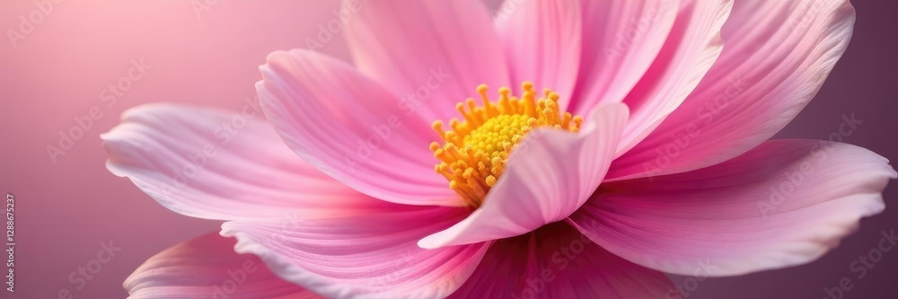 Soft pink cosmos petals unfolding to reveal intricate details inside, petal unfolding, fine texture, Soft pink cosmos petals unfolding to reveal intricate details inside, petal unfolding, fine texture,