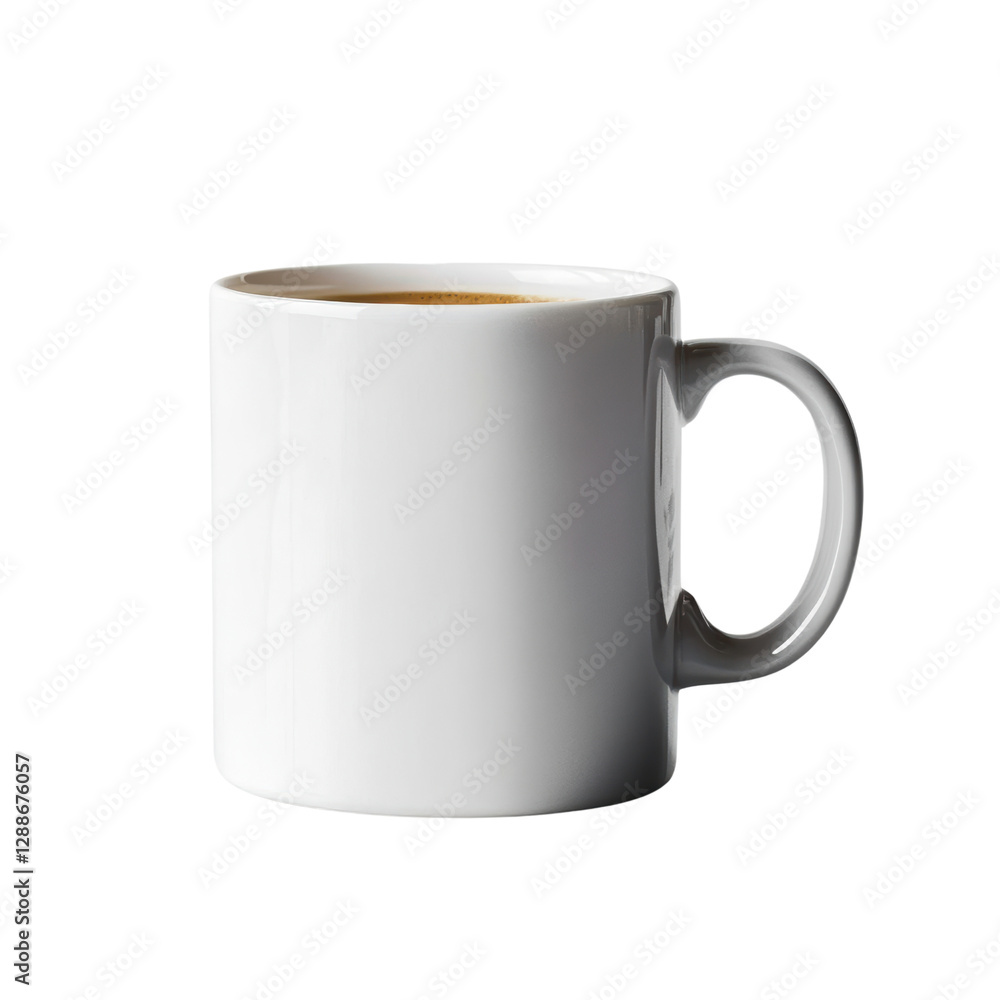 White coffee mug isolated on a black background with no other objects or distractions present isolated on transparent background. White coffee mug isolated on a black background with no other objects or distractions present isolated on transparent background.