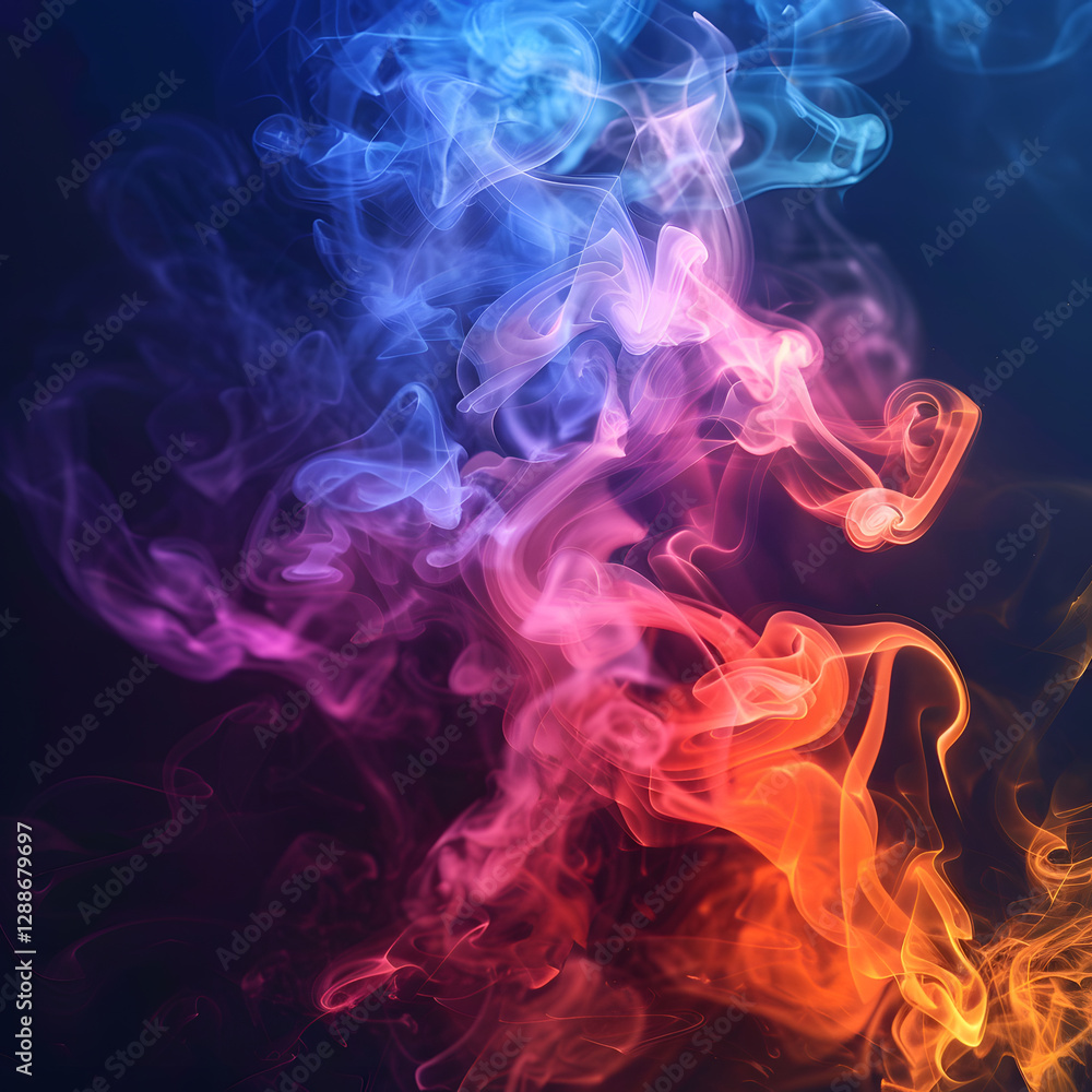 Fiery and Cool Smoke Abstract Art Fiery and Cool Smoke Abstract Art