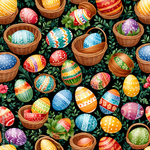 colorful easter eggs