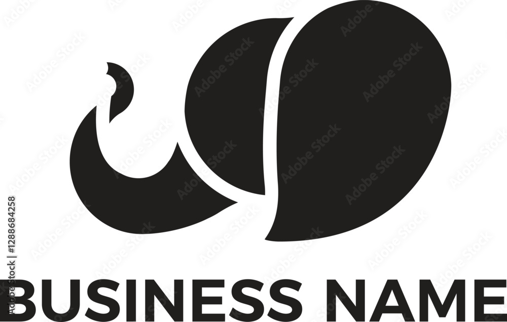 Obraz premium animal outline design silhouette minimalist design logo vector in Transparency PNG and EPS vector files