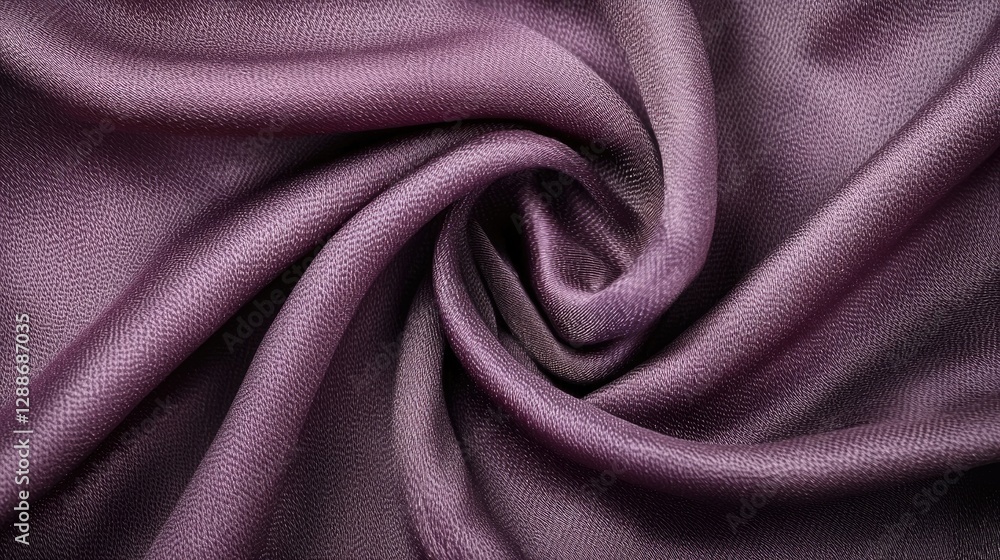 Fototapeta premium Textured purple fabric in a swirled pattern, showcasing its rich color and sheen.