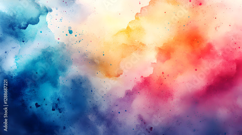 splash effect with a mix of warm and cool tones resembling an abstract artistic canvas 