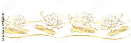line art lotus illustration background with a vesak day
