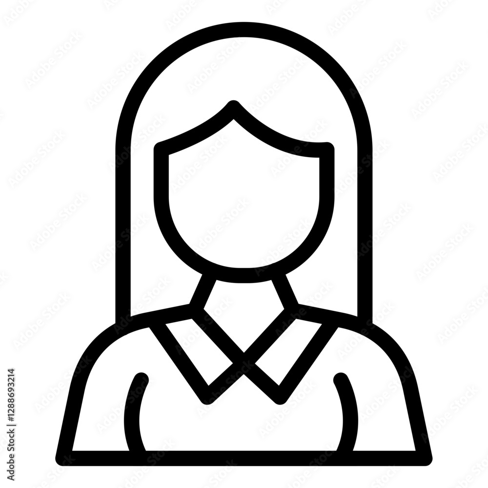 Influencer Female Vector Icon Influencer Female Vector Icon
