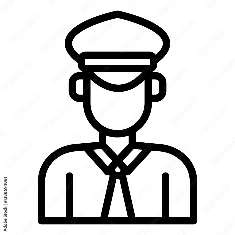 Captain Vector Icon Captain Vector Icon