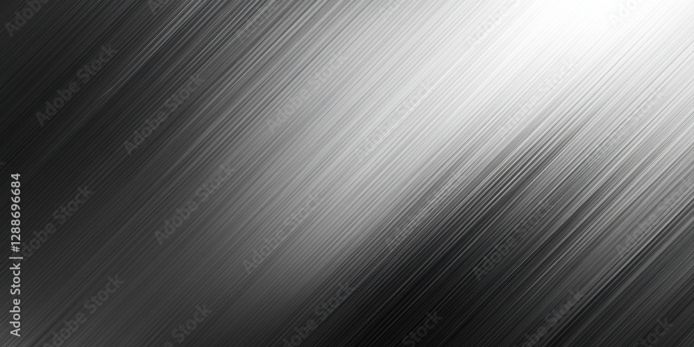 Abstract Grayscale Diagonal Lines Background Texture With Metallic Silver Gradient And Dark To Abstract Grayscale Diagonal Lines Background Texture With Metallic Silver Gradient And Dark To