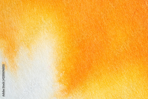Abstract orange watercolor style Japanese paper background material