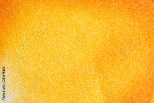 Abstract orange watercolor style Japanese paper background material
