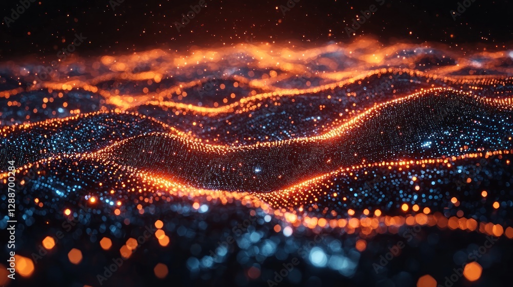 Abstract Digital Landscape: A Symphony of Light and Motion Abstract Digital Landscape: A Symphony of Light and Motion