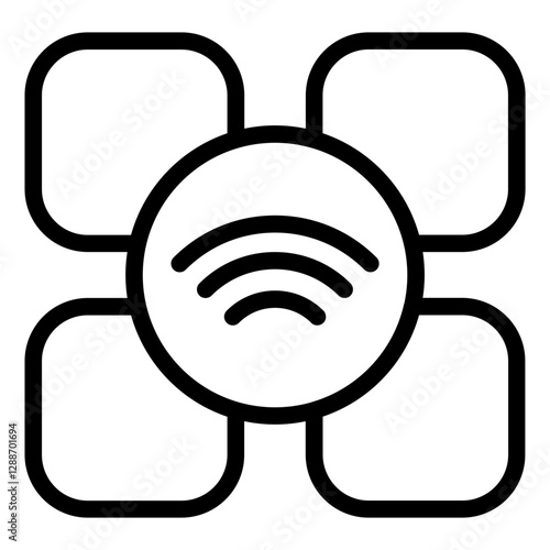 Grid Computing Vector Icon
