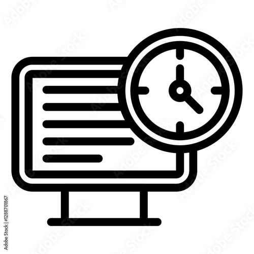 Working Time Vector Icon