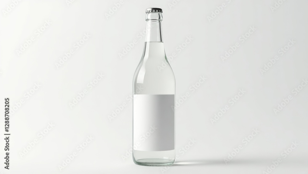 Customizable Bottle Design with Blank White Label for Personalization Customizable Bottle Design with Blank White Label for Personalization