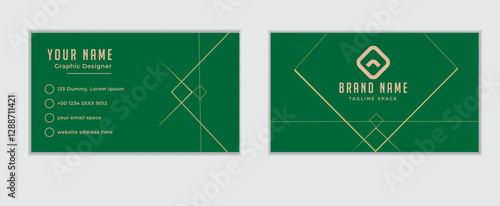 Green Business Card Design Creative and Modern 
simple Business Card Design 