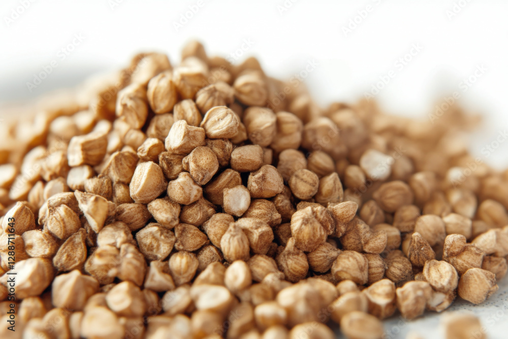 A large pile of brown seeds is displayed, showcasing their smooth texture and uniform shape. These seeds are often used in cooking, baking, and healthy diets for added nutrition A large pile of brown seeds is displayed, showcasing their smooth texture and uniform shape. These seeds are often used in cooking, baking, and healthy diets for added nutrition