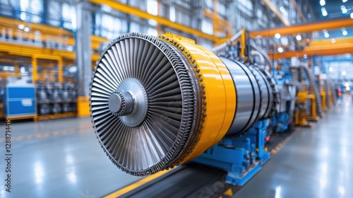 High-tech power generation station showcasing dynamic machinery and peak energy production for sustainable solutions