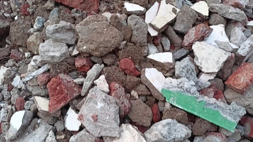 pile of rubble from house renovation