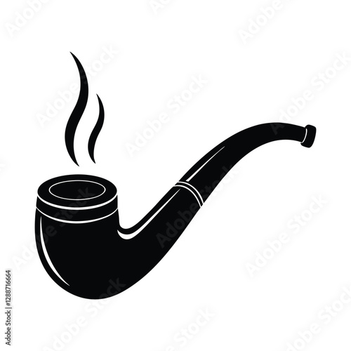 smoking pipe isolated on white