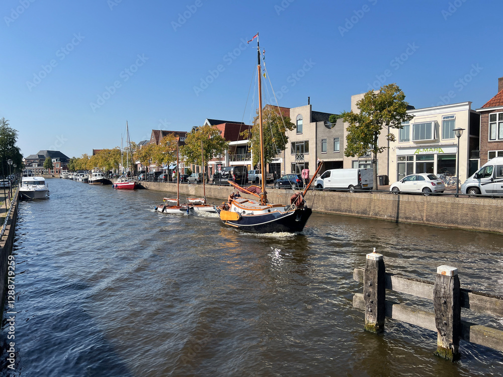 Canal around the old town of Sneek