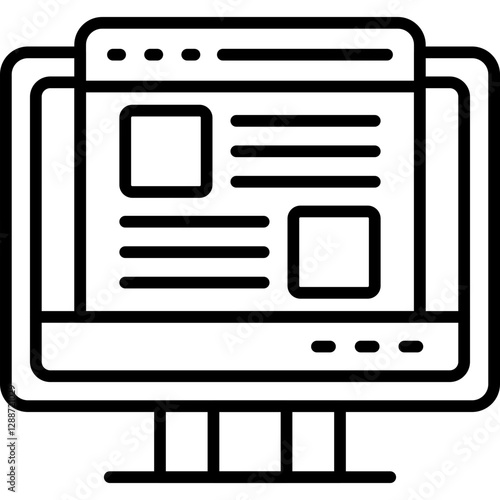 Landing Page Icon Vector Element