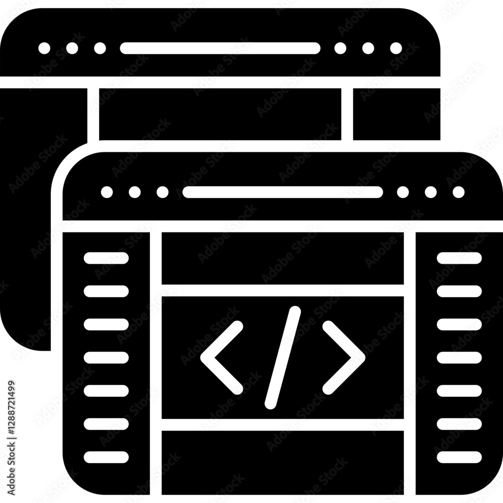 Obraz premium Coding Icon Vector Element