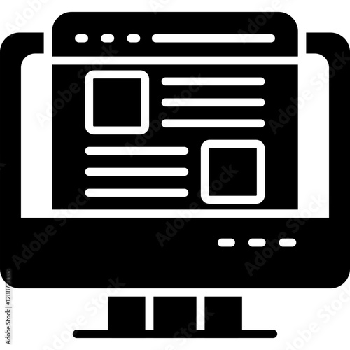 Landing Page Icon Vector Element