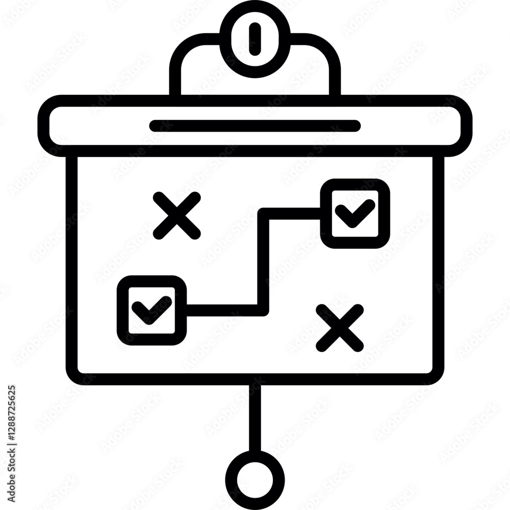 Scenario Planning Icon Vector Element Scenario Planning Icon Vector Element