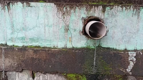 household wastewater flows through the drain pipe