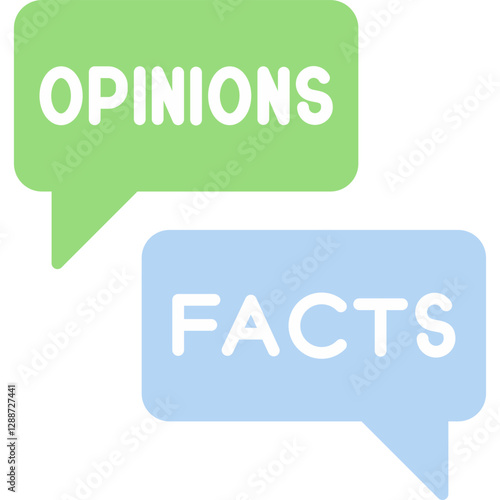 Fact Opinion Icon Vector Element