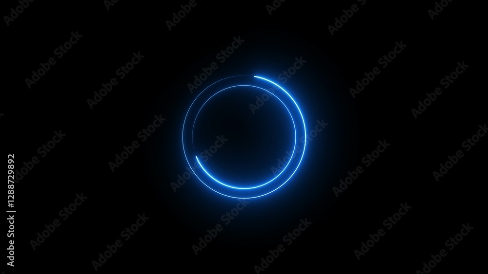 Abstract neon circle frame illustration. Glowing neon circle background. Abstract neon circle frame illustration. Glowing neon circle background.