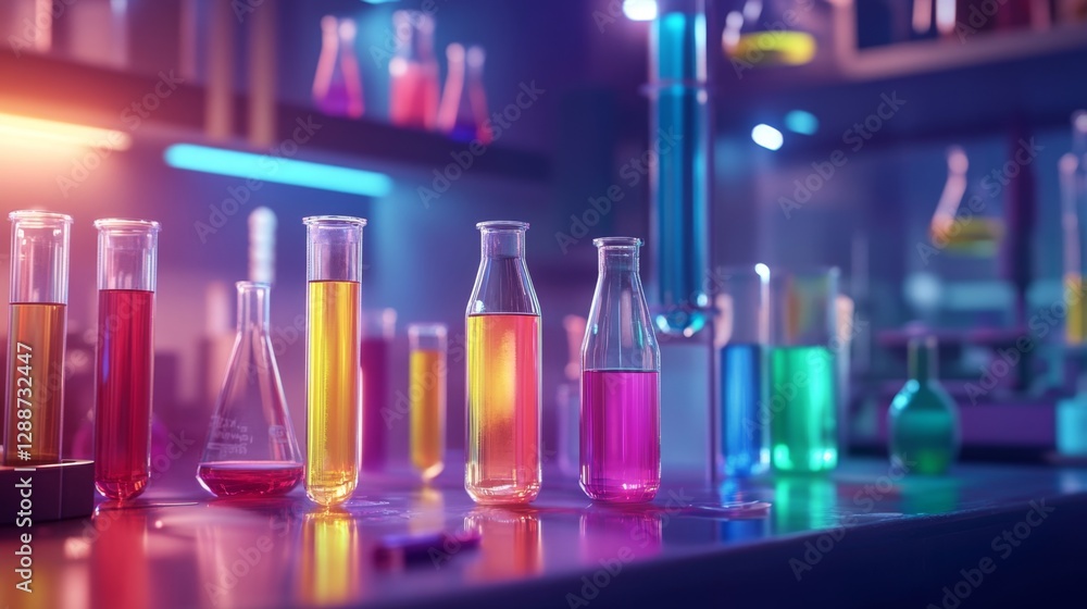 Conducting experiments in a bright laboratory modern science lab test tubes well-lit environment scientific exploration Conducting experiments in a bright laboratory modern science lab test tubes well-lit environment scientific exploration
