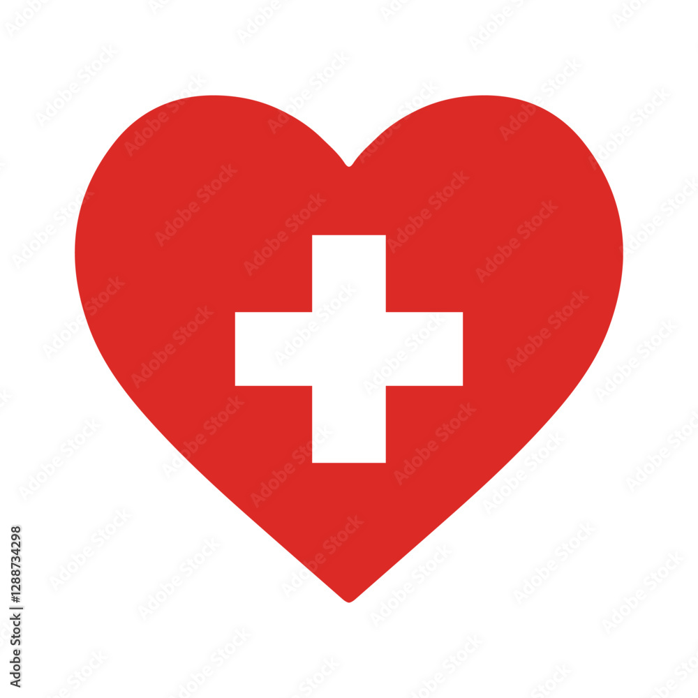 Heart Shaped Swiss Flag Europe Heart Shaped Swiss Flag Europe